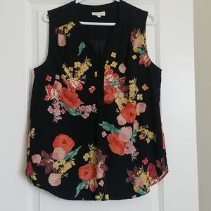 Floral Tunic Style tank blouse
